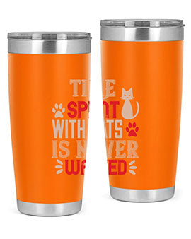 time spend with cat is never wasted Style 121#- cat- Tumbler
