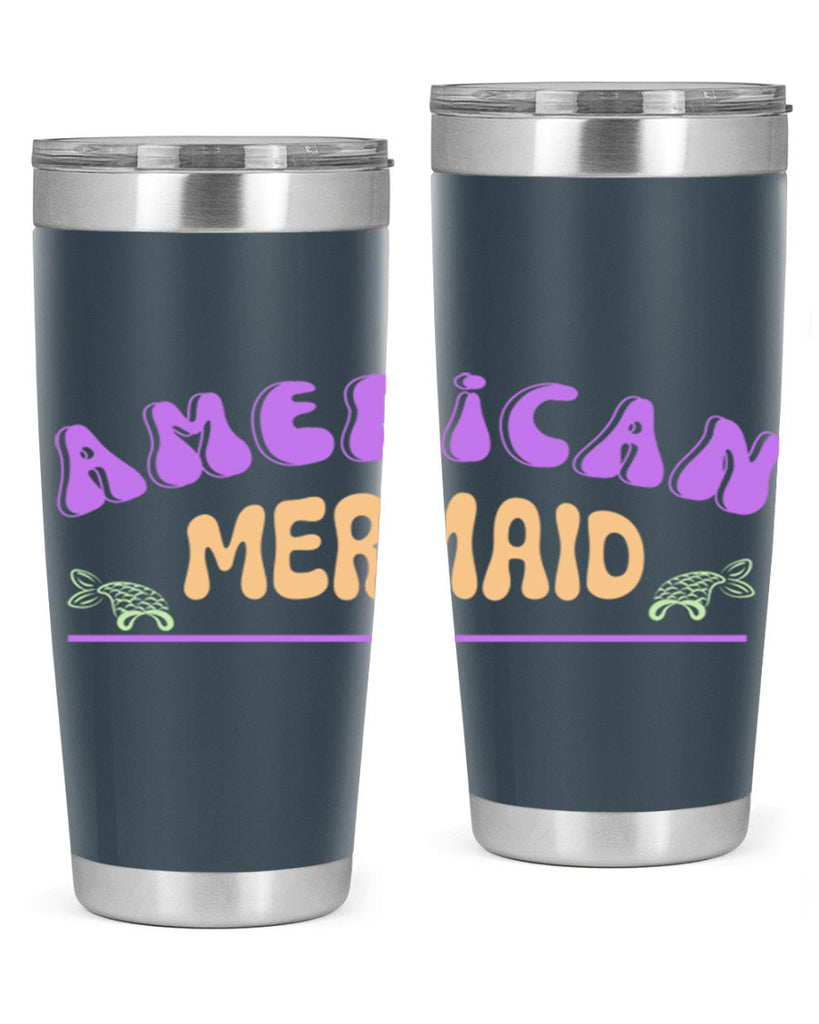 American Mermaid 16#- mermaid- Tumbler