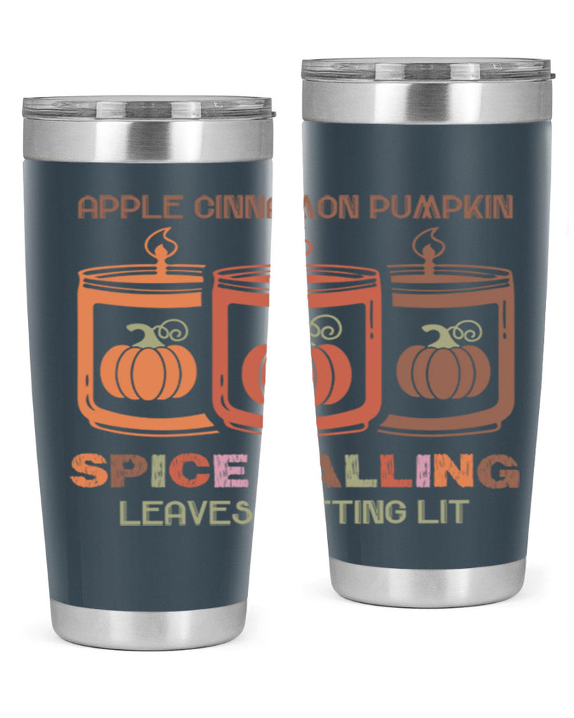 Apple Cinnamon Pumpkin Spice Falling Leaves Getting Lit 11#- fall- Tumbler