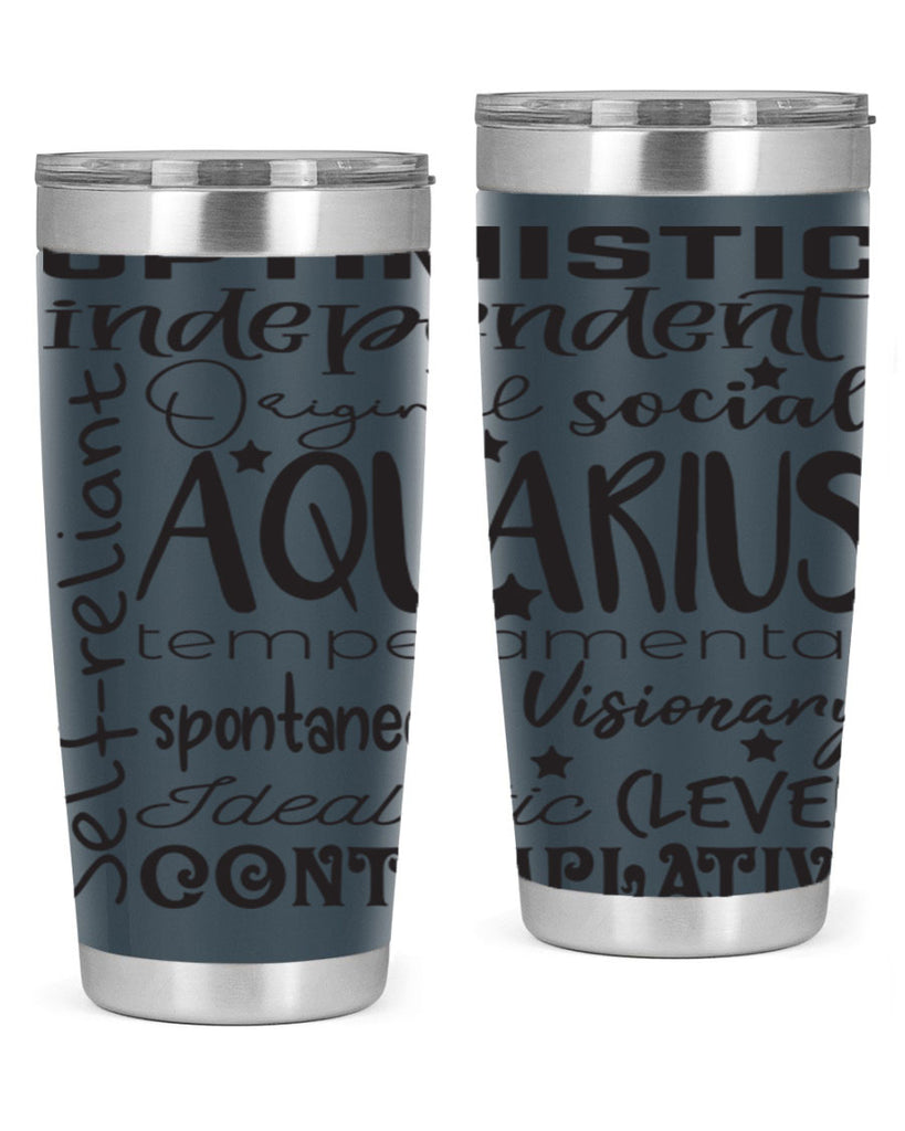 Aquarius 563#- zodiac- Tumbler