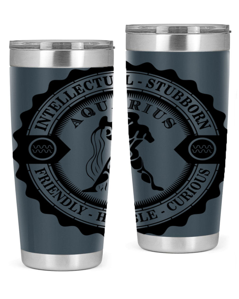 Aquarius balck 44#- zodiac- Tumbler