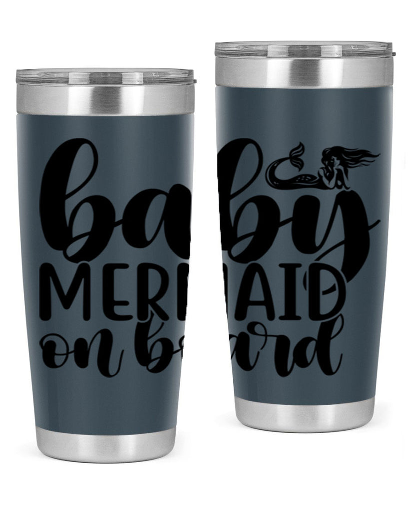 Baby mermaid on board 41#- mermaid- Tumbler
