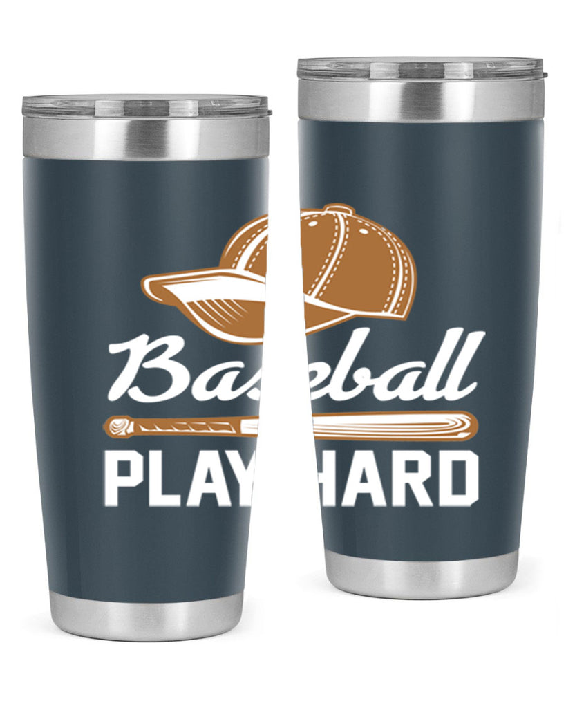 Baseball play 1444#- baseball- Tumbler