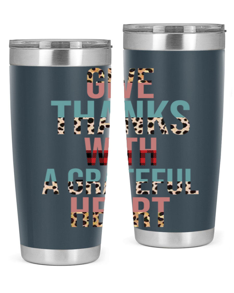 Give thanks with a grateful heart 195#- fall- Tumbler