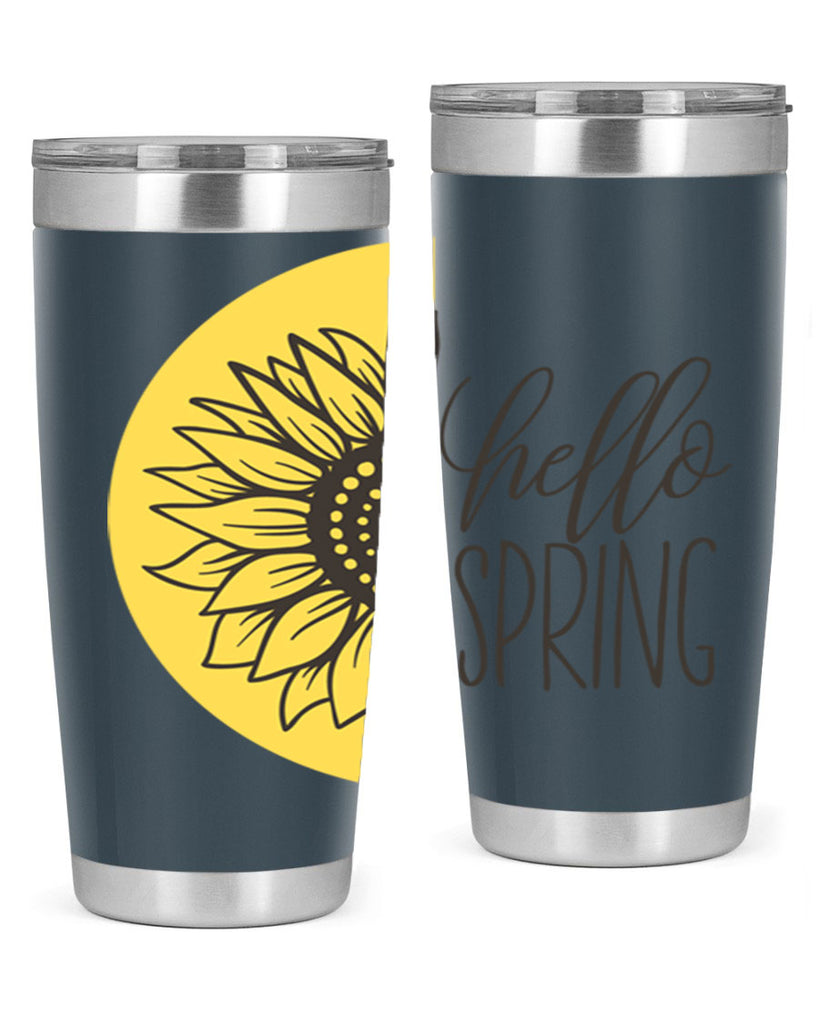Hello spring half sunflower199#- spring- Tumbler