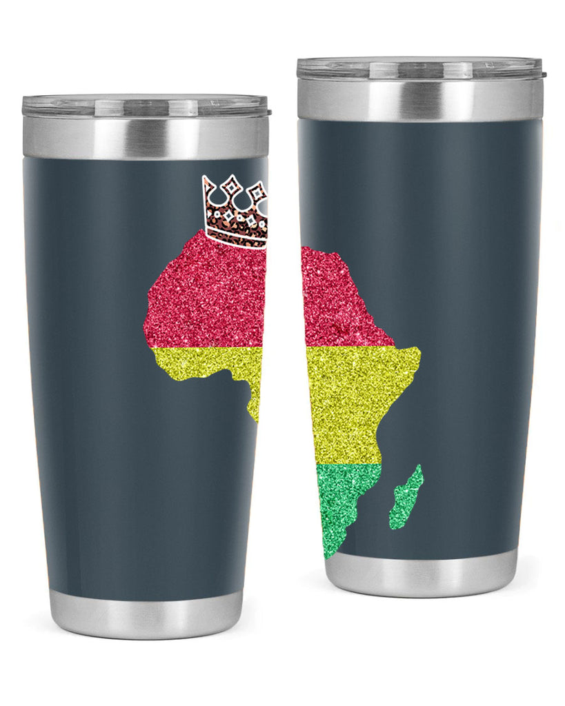 Juneteenth Crown Africa Flag 6#- Juneteenth- tumbler