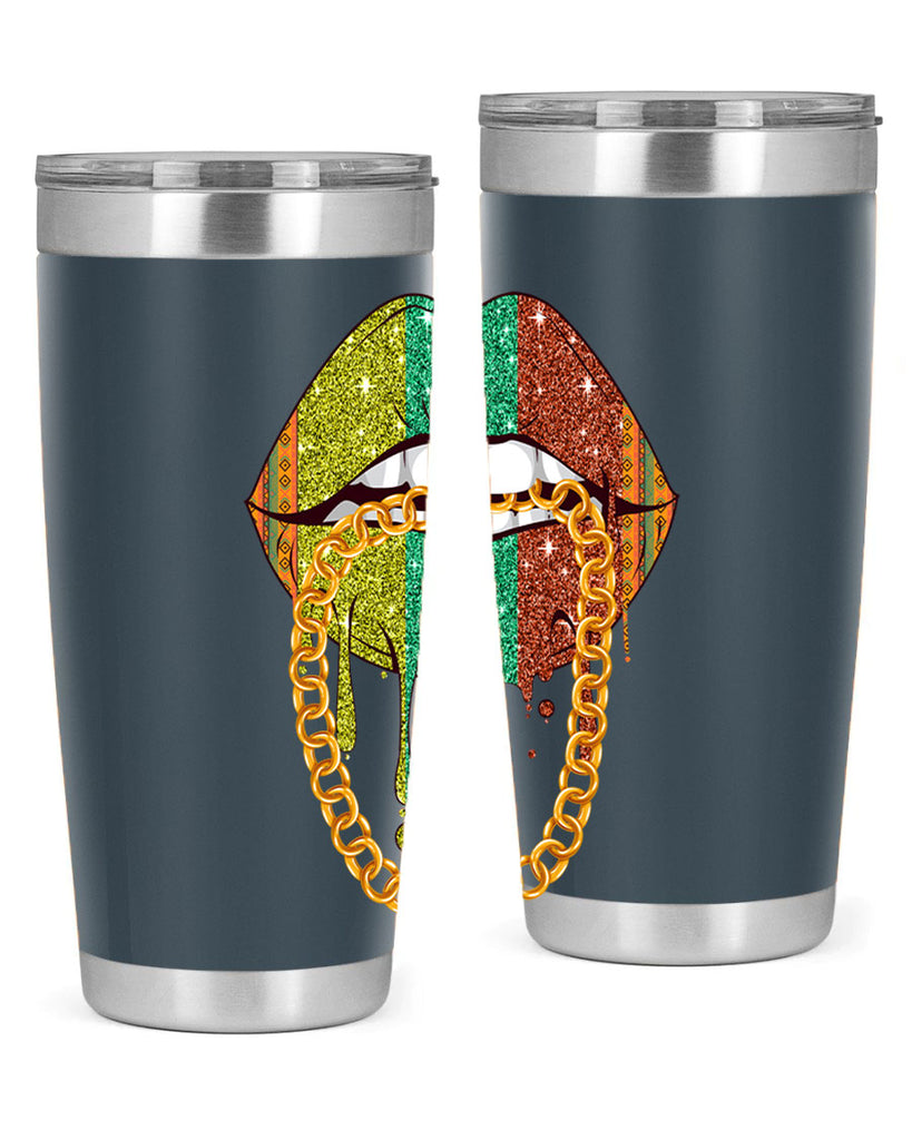 Juneteenth Women Melanin Girl Lips Png 25#- Juneteenth- tumbler