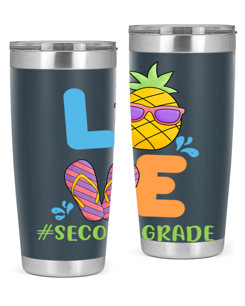 LOVE 2nd Grade Summer Pineapple 17#- second grade- Tumbler
