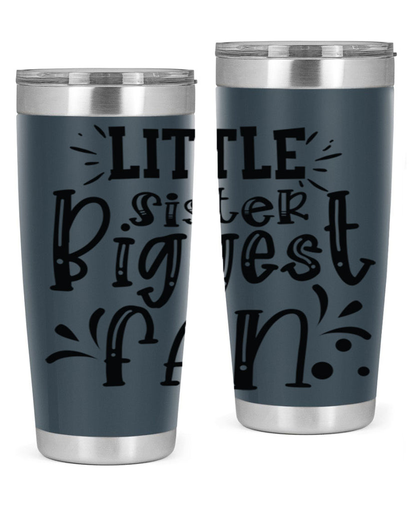Little Sister Biggest Fan 2055#- baseball- Tumbler