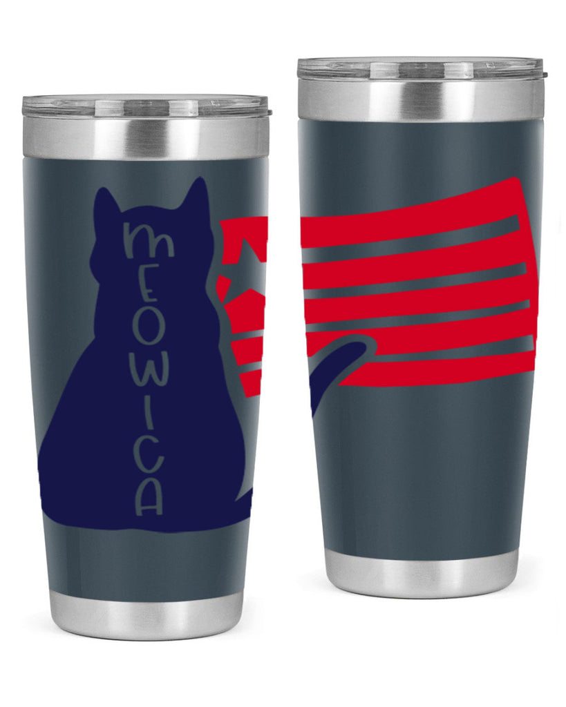 Meowica Style 166#- Fourt Of July- Tumbler