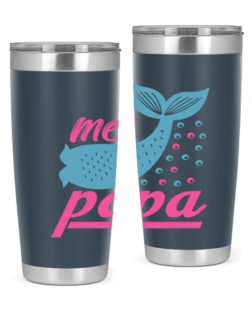Mer Papa 344#- mermaid- Tumbler