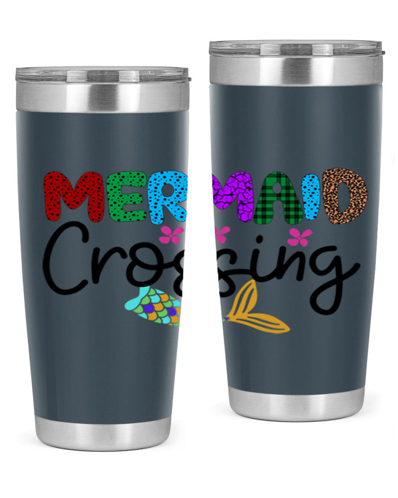 Mermaid Crossing 399#- mermaid- Tumbler