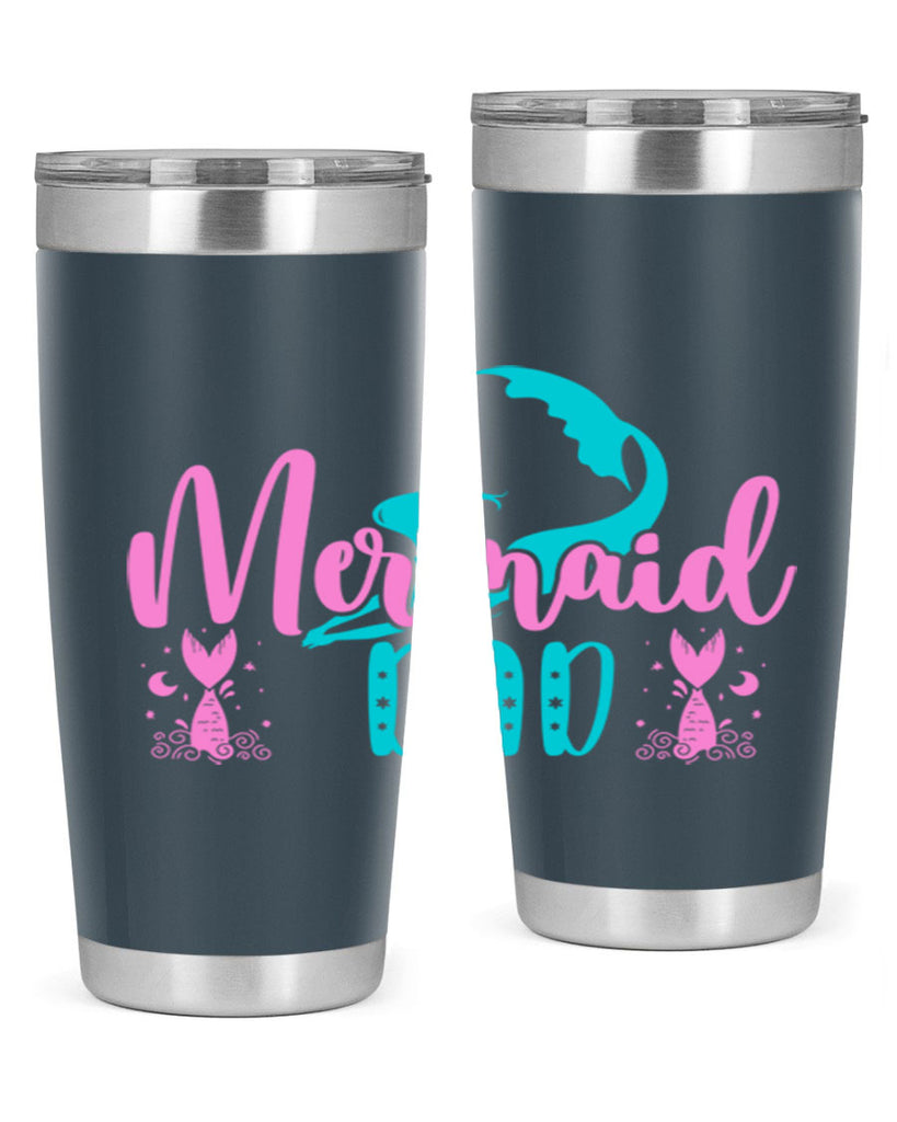 Mermaid Dad 356#- mermaid- Tumbler
