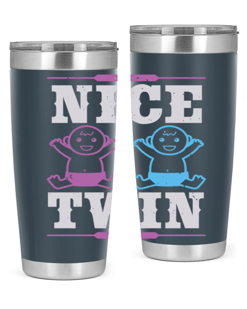 Nice Twin Style 26#- baby shower- tumbler