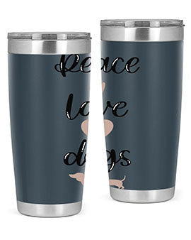 Peace Love Dogs Style 11#- dog- Tumbler