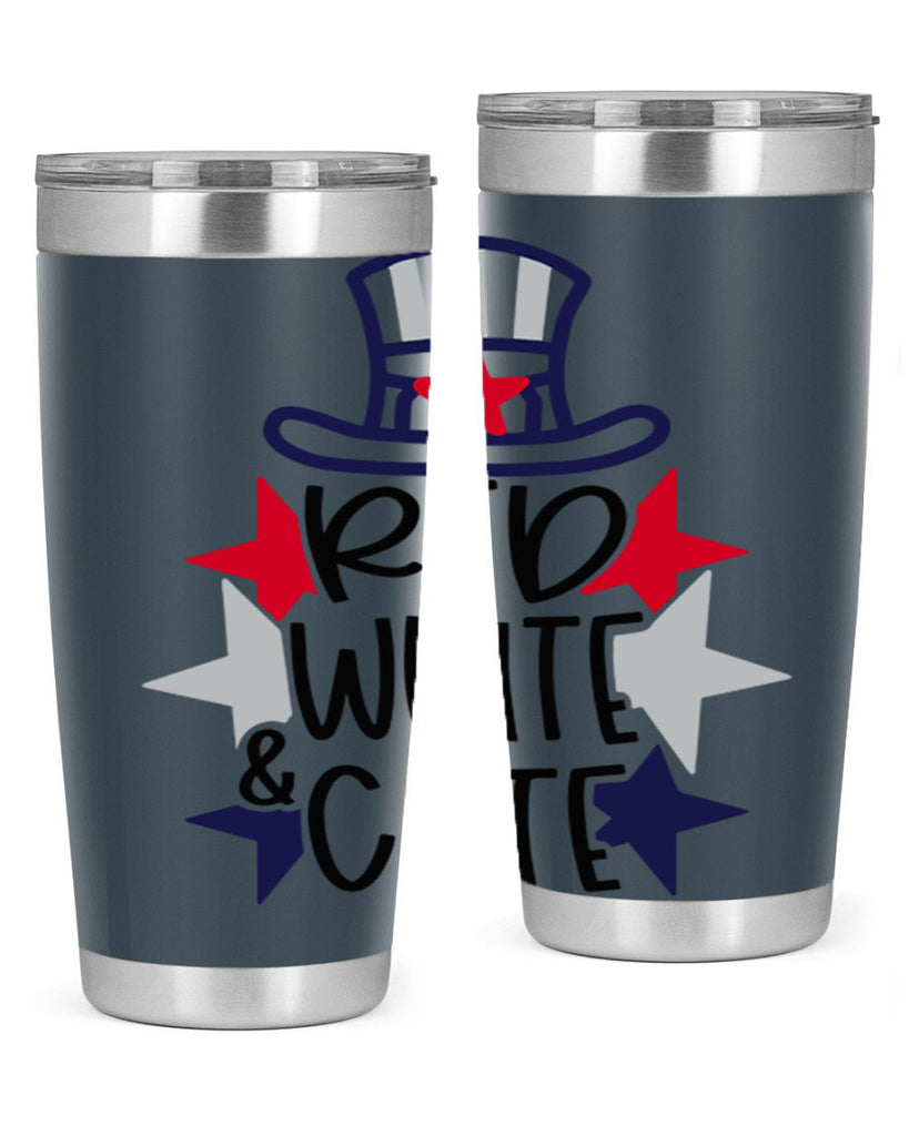 Red White Cute Style 169#- Fourt Of July- Tumbler