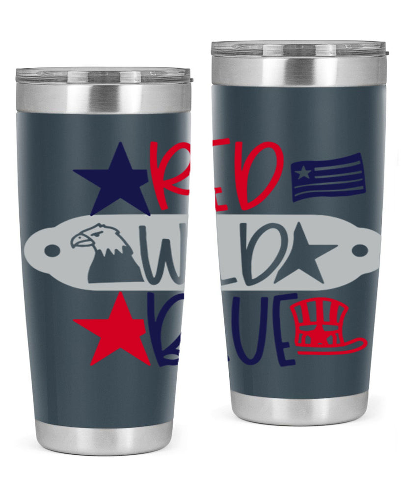 Red Wild Blue Style 171#- Fourt Of July- Tumbler