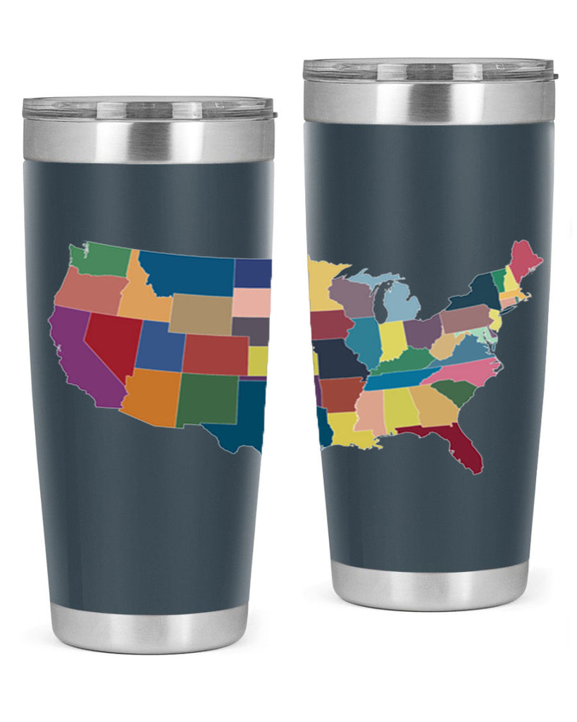 Separate Color Map Style 73#- Fourt Of July- Tumbler
