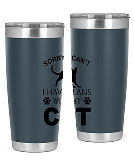 Sorry I Cant Style 116#- cat- Tumbler