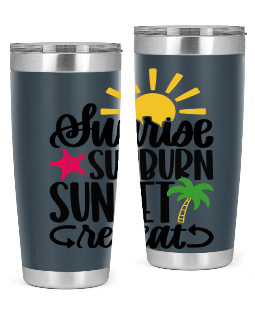 Sunrise Sunburn Sunset Repeat Style 16#- summer- Tumbler