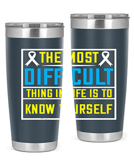 The most difficult thing in life is to know yourself Style 16#- self awareness- Tumbler