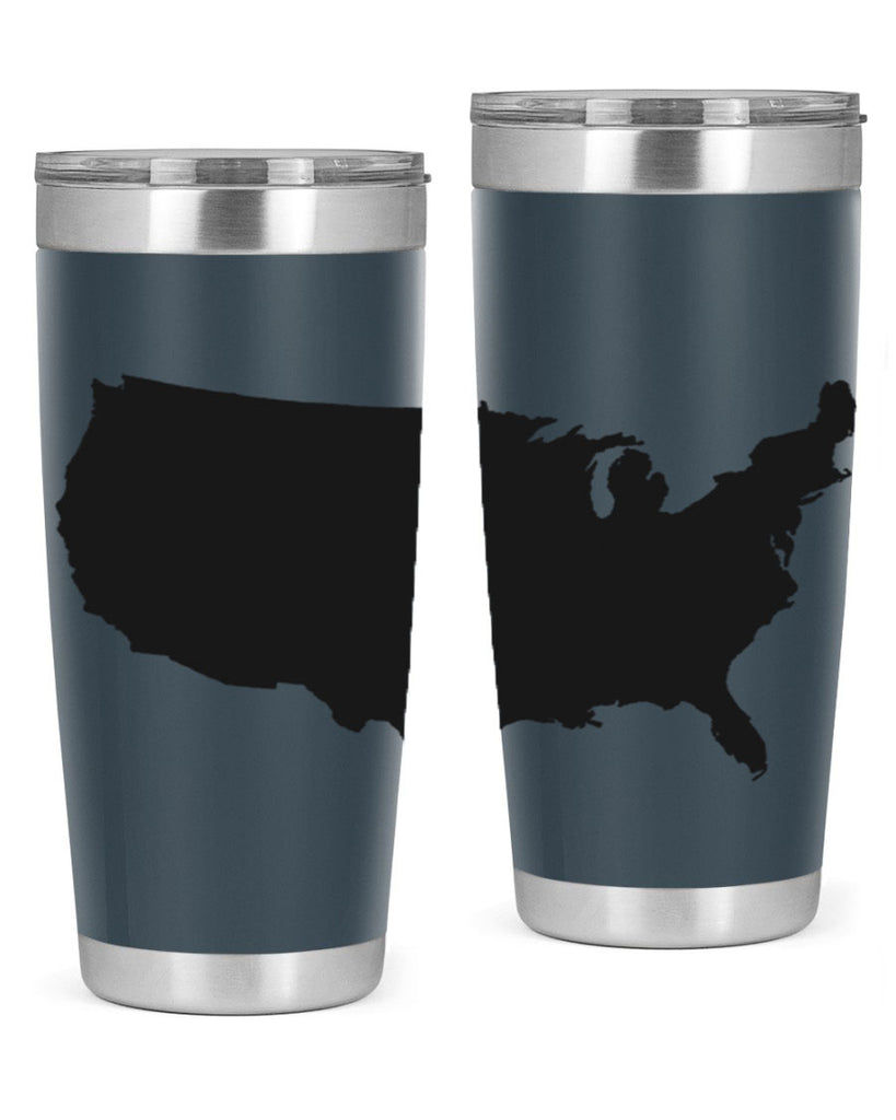 USA Solid Map Style 76#- Fourt Of July- Tumbler