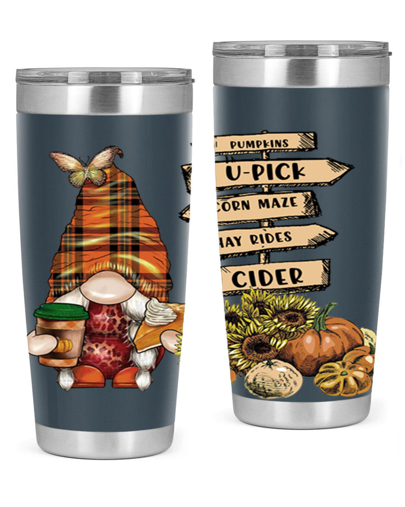 VintageFallGnome 625#- fall- Tumbler