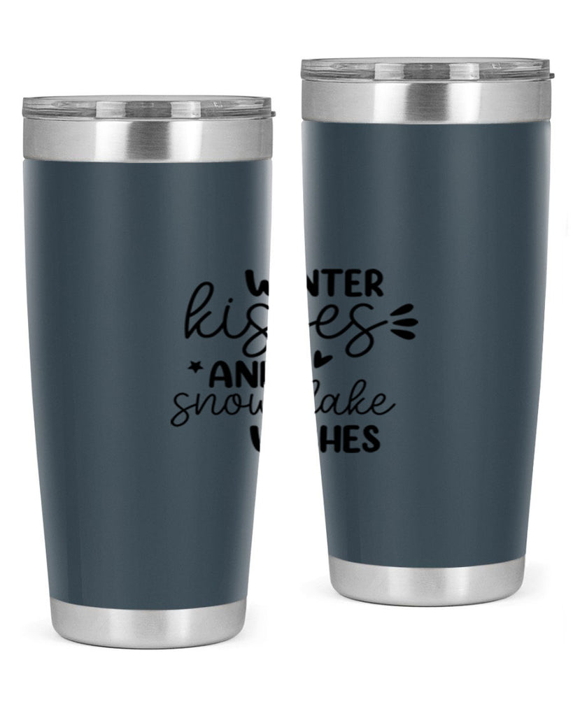 Winter Kisses And Snowflake Wishes 516#- winter- Tumbler
