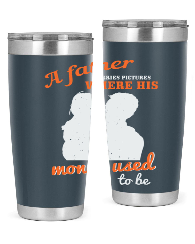 a father carries pictures 273#- fathers day- Tumbler