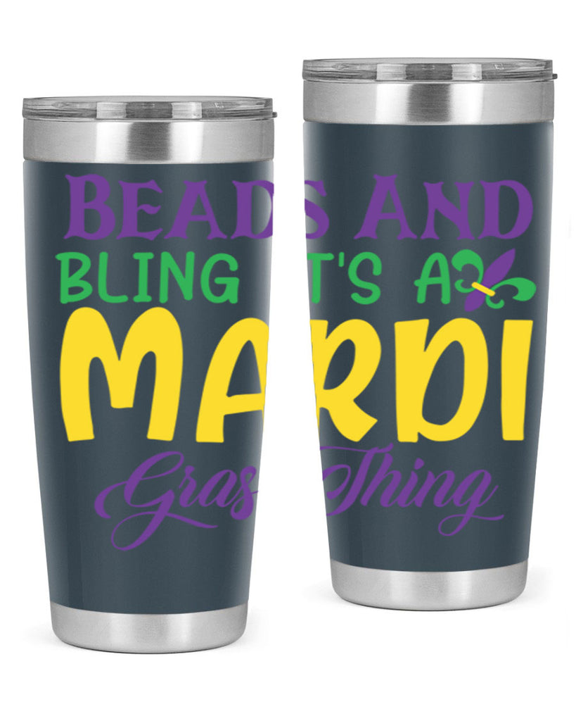 beads and bling its a mardi gras thing 86#- mardi gras- Tumbler