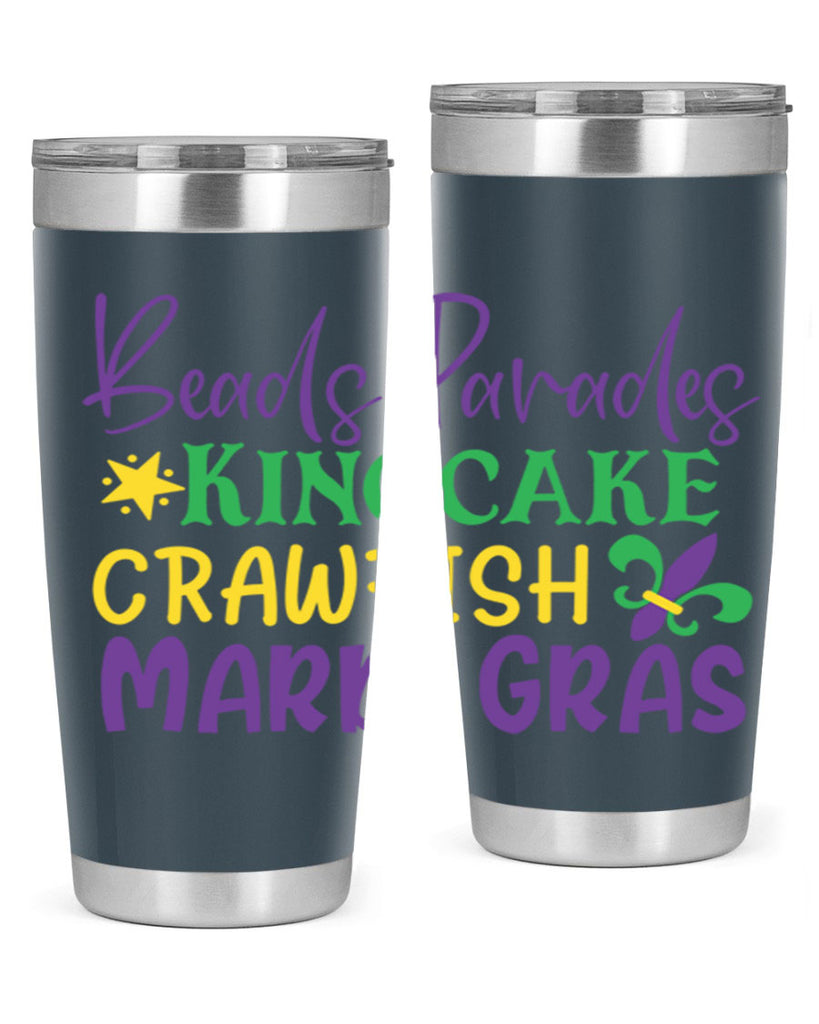 beads parades kingcake crawfish mardi gras 85#- mardi gras- Tumbler