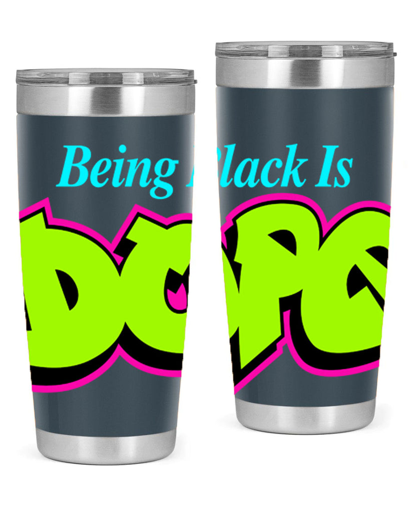being black is dope 261#- black words phrases- Cotton Tank