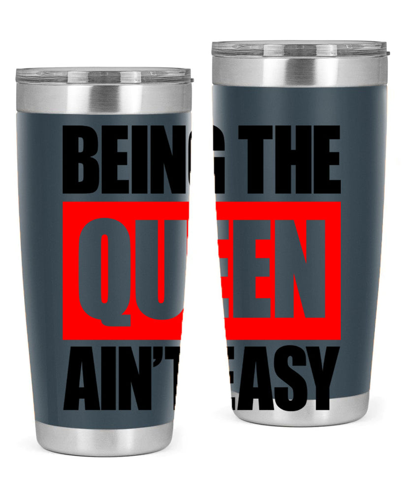 being the queen aint easy 255#- black words phrases- Cotton Tank