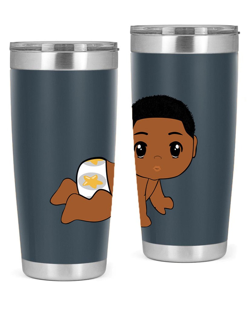 black baby boy 3#- black men - boys- tumbler