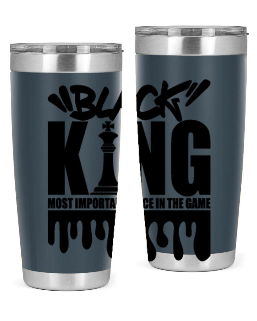 black king 174#- black words phrases- Cotton Tank