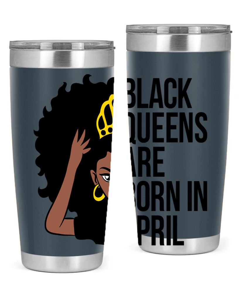 black queens are born in april 218#- black words phrases- Cotton Tank