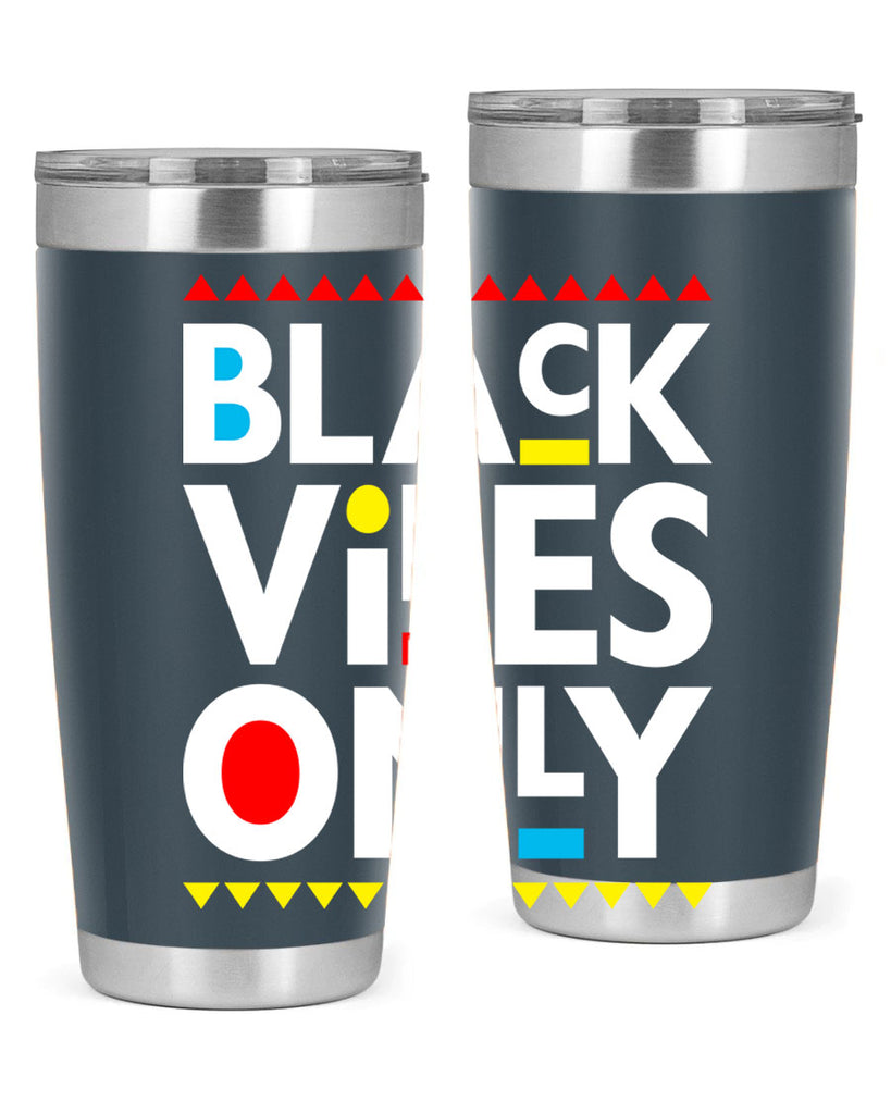 black vibes only 217#- black words phrases- Cotton Tank