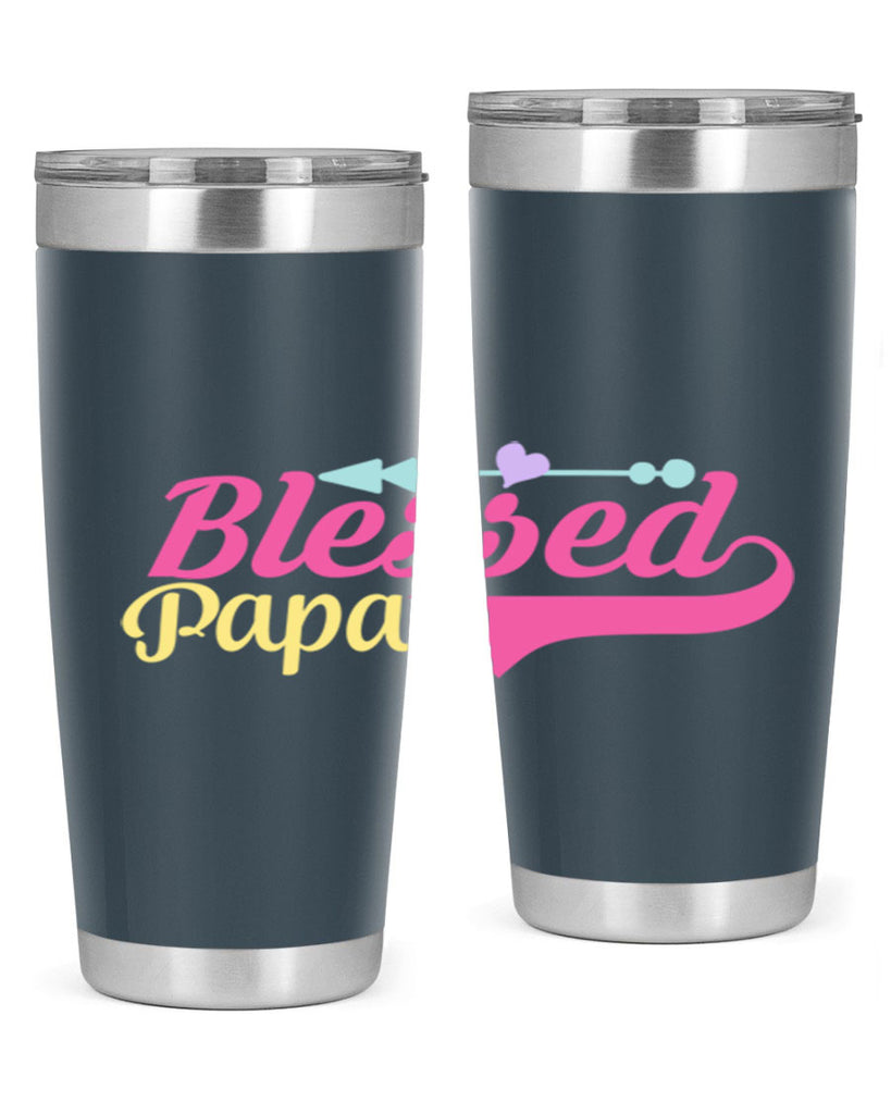 blessed papa 73#- grandpa - papa- Tumbler