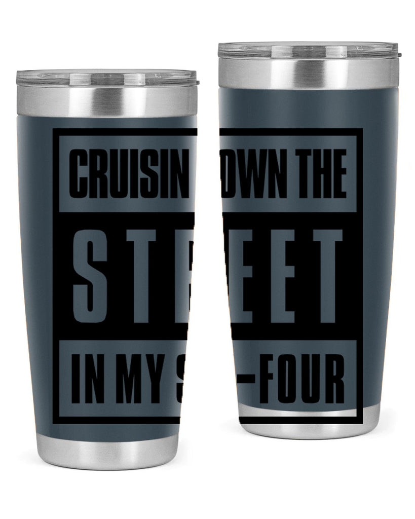 cruisin down the street 181#- black words phrases- Cotton Tank