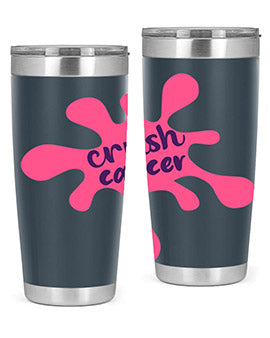 crush cancer Style 14#- breast cancer- Tumbler