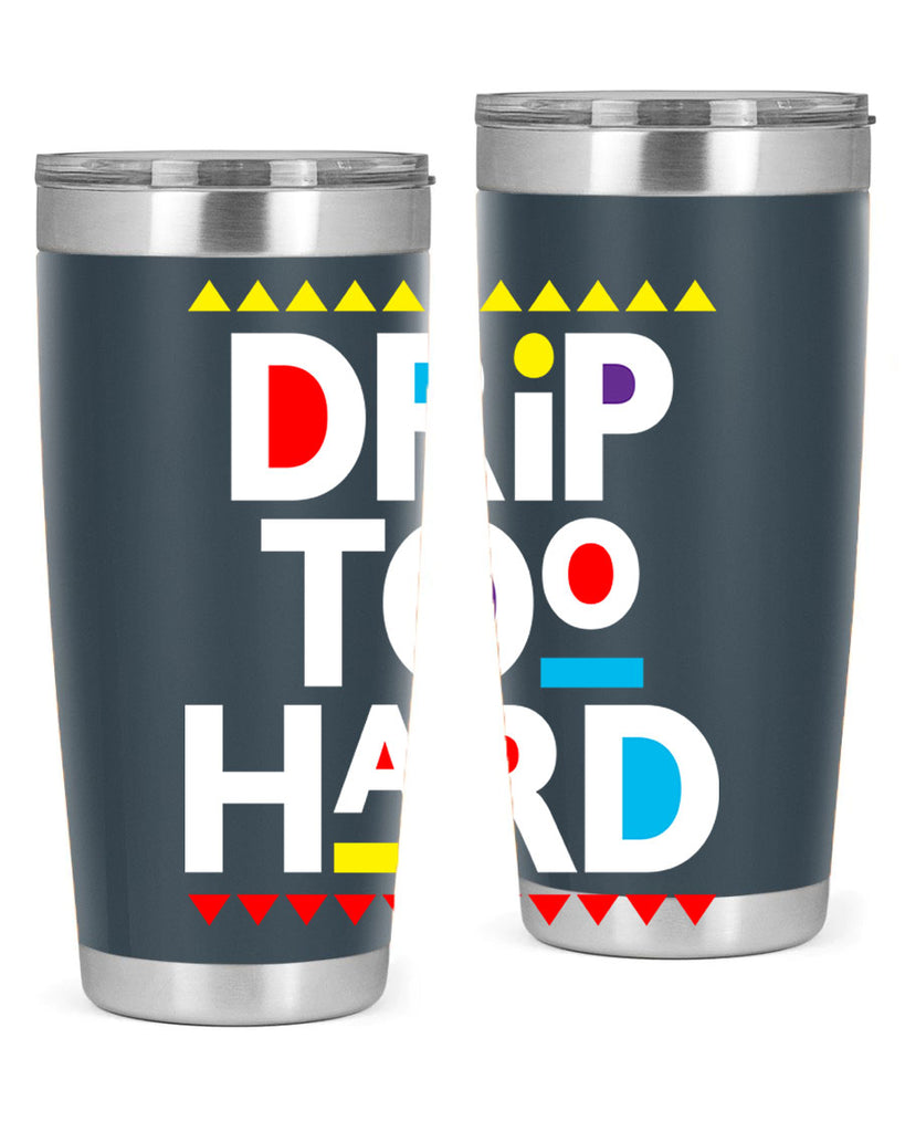 drip too hard 163#- black words phrases- Cotton Tank