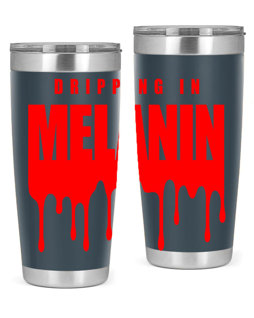 dripping in melanin 161#- black words phrases- Cotton Tank