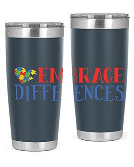 embrace differences Style 13#- autism- Tumbler
