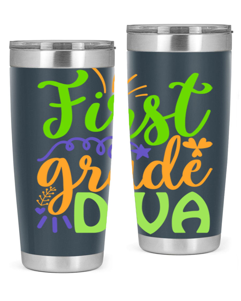 first grade diva 21#- mardi gras- Tumbler