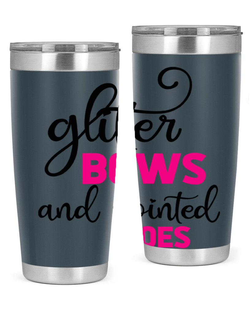 glitter bows and pointed toes 41#- ballet- Tumbler