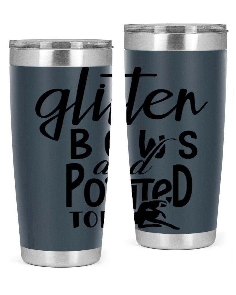 glitter bows and pointed toes 42#- ballet- Tumbler