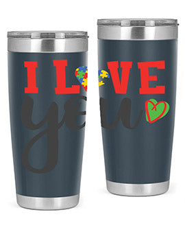 i love you Style 23#- autism- Tumbler