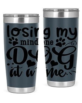 losing my mind one dog at a time Style 75#- dog- Tumbler