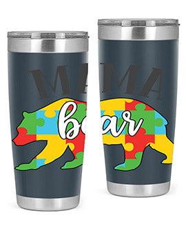mama bear Style 32#- autism- Tumbler