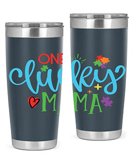 one lucky mama Style 33#- autism- Tumbler